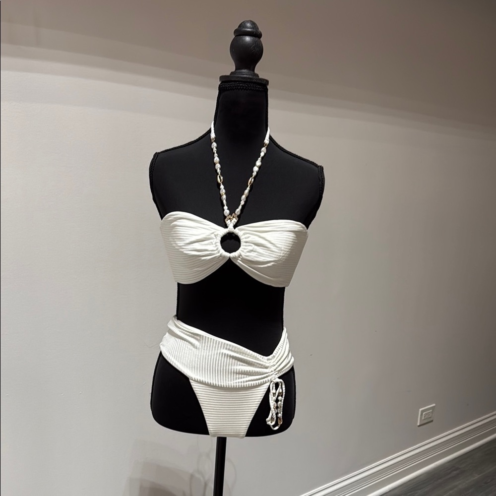 Beach Bunny White Bikini Set